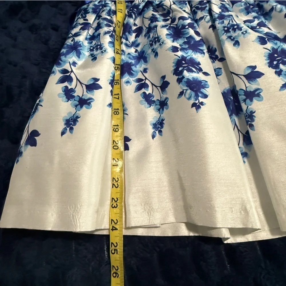 Gorgeous Royal Blue And White Floral Formal Dress size 5